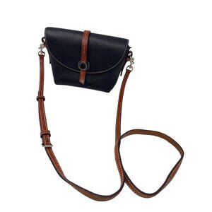 Dooney and Bourke Mini Cambridge Black Pebbled Leather Crossbody Purse Handbag